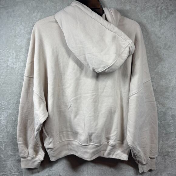 Abercrombie & Fitch New Sweatshirt Pullover Hoodie Women Sz XL Ivory Pockets - Picture 2 of 9